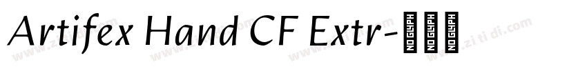 Artifex Hand CF Extr字体转换